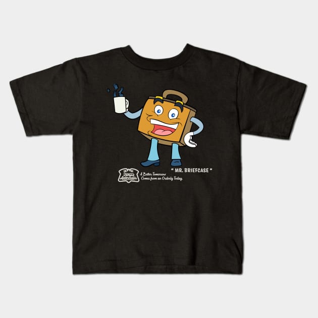 Mr. Briefcase Coffee and Donuts Temps Aeternalis Kids T-Shirt by StudioPM71